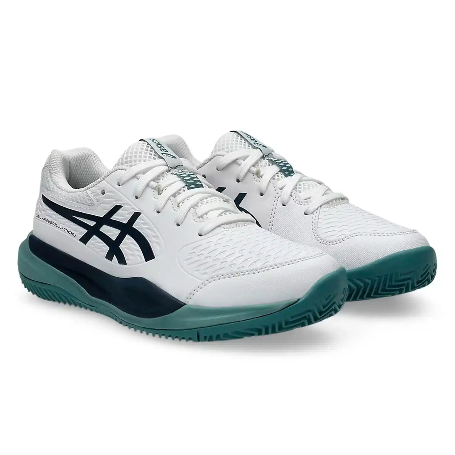 Asics Gel-Resolution X GS Clay Kids Shoes (White/Midnight)