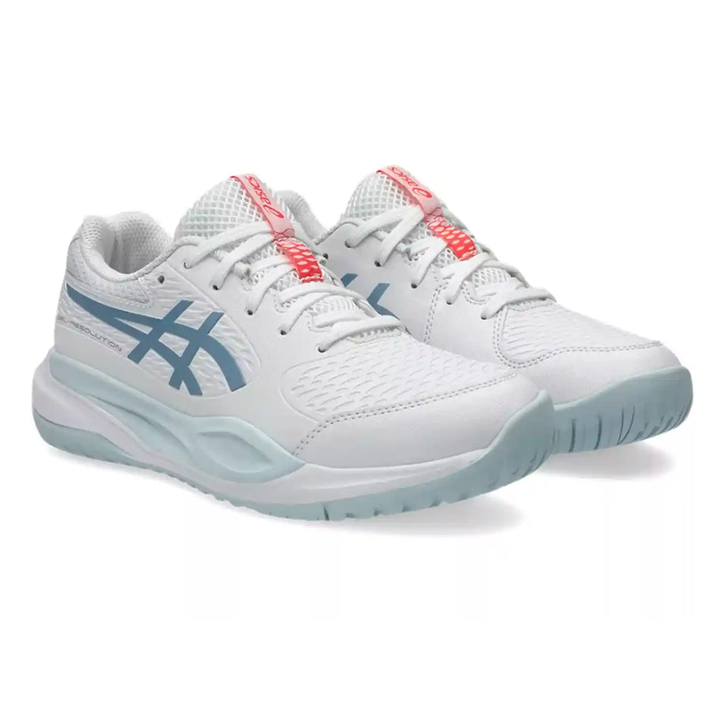 Asics Gel-Resolution X GS KIds Shoes (White/Grey Blue)