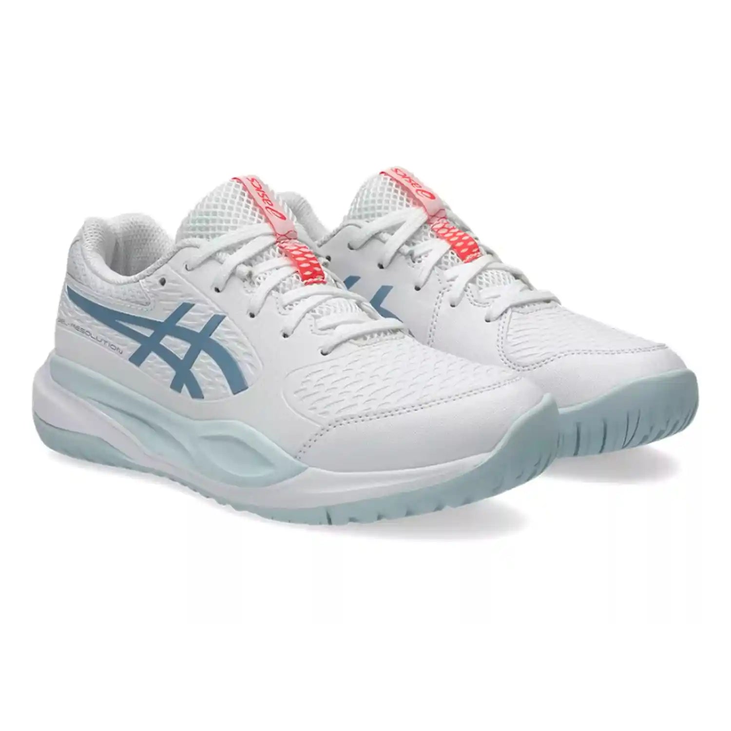 Asics Gel-Resolution X GS KIds Shoes (White/Grey Blue)