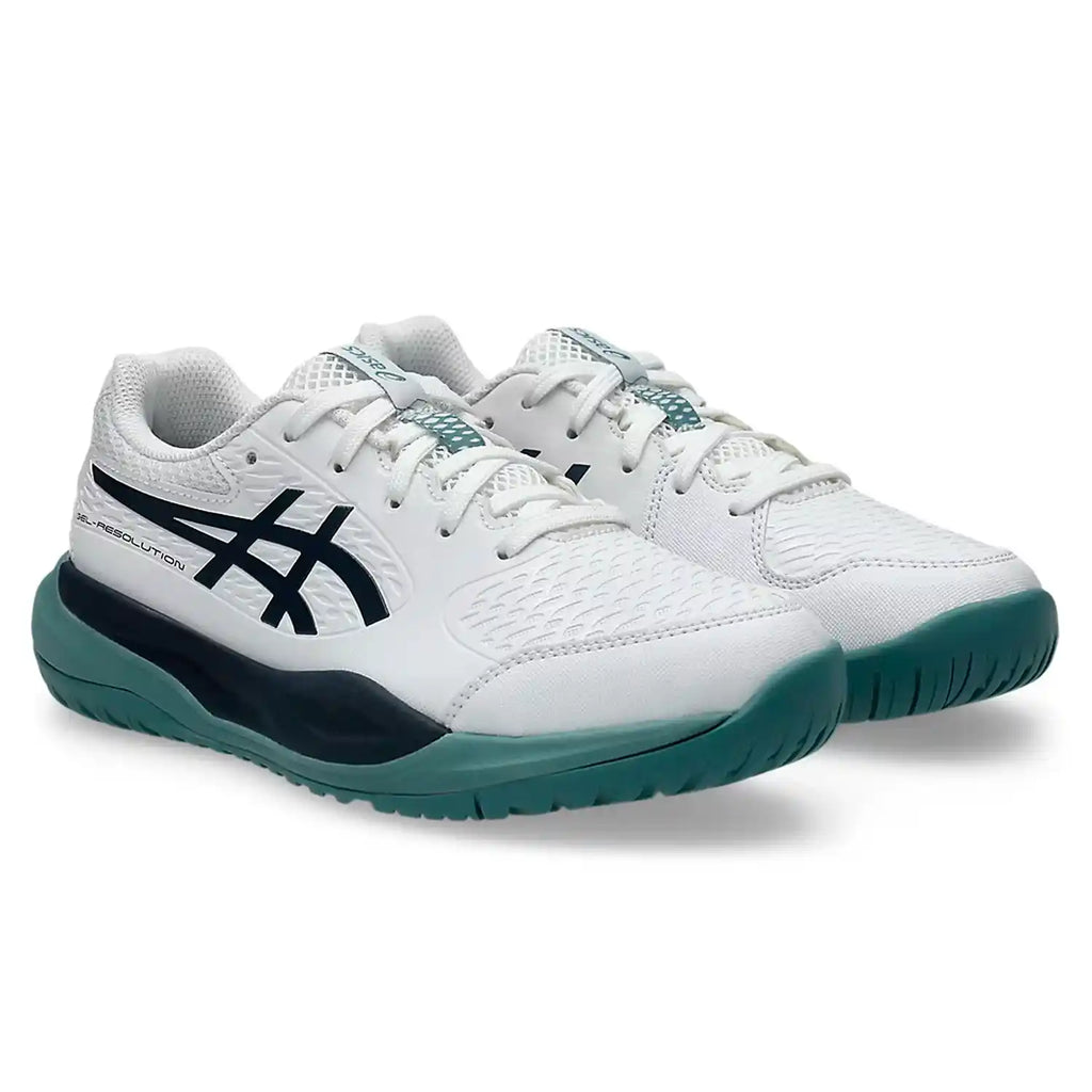 Asics Gel-Resolution X GS HC Junior Shoes (White/Midnight)