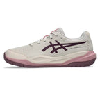 Asics Gel-Resolution X GS HC Junior Shoes (Soft Oat/Dark Aubergine)