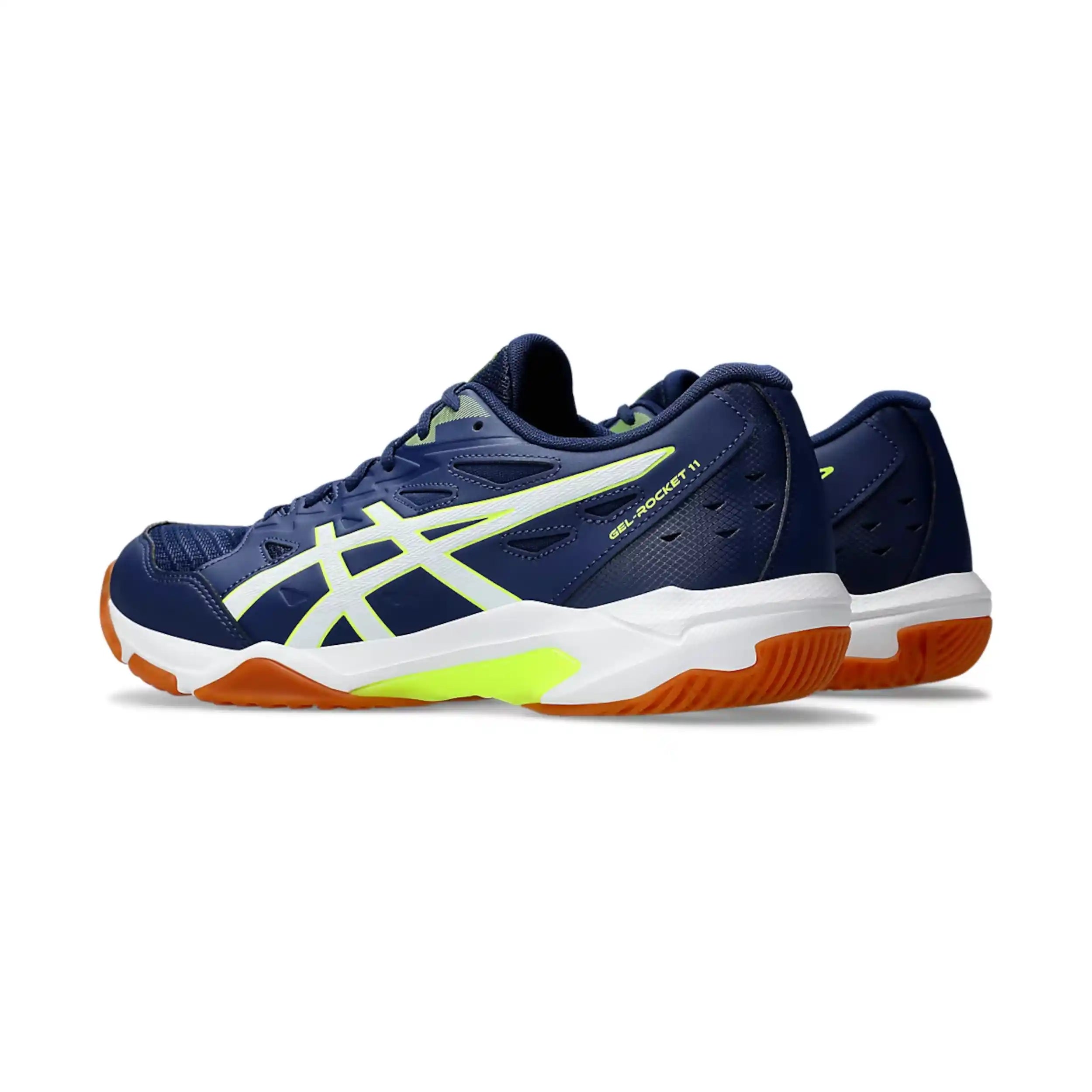 Asics Gel-Rocket 11 Men's Indoor Shoes (Blue Expanse/Safety Yellow)