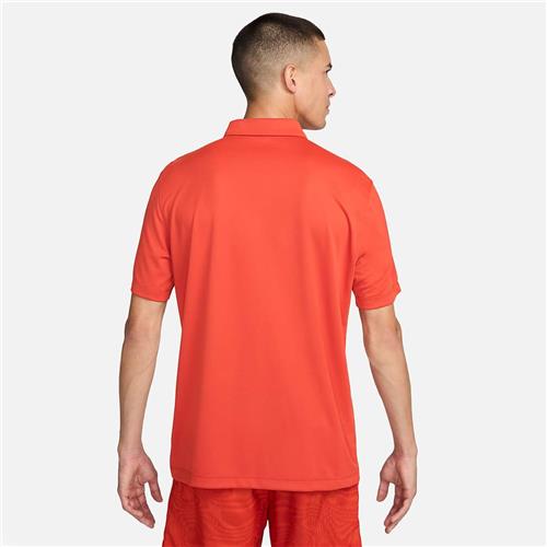Nike Court Dri-Fit Mens Tennis Solid Polo (Rust Factor/White)