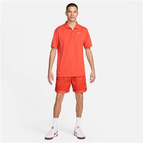 Nike Court Dri-Fit Mens Tennis Solid Polo (Rust Factor/White)