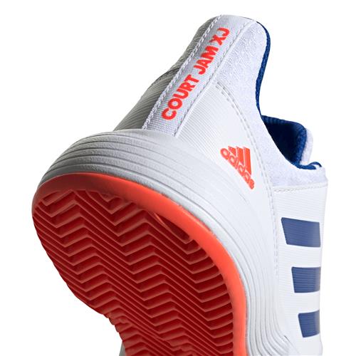 Adidas CourtJam xJ Junior Shoe (White/Red)