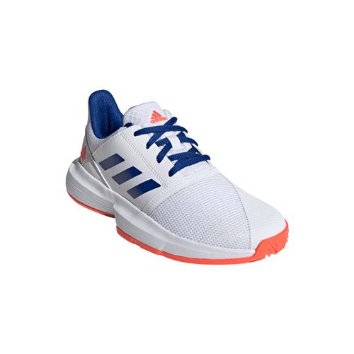 Adidas CourtJam xJ Junior Shoe (White/Red)