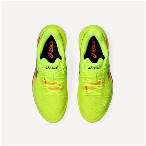 Asics Gel-Resolution 9 Clay Paris Women's Tennis Shoes (Safety Yellow/Black)
