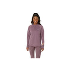 Asics Icon Long Sleeved 1/2 Zip (Dusty Mauve/Watershed Rose)