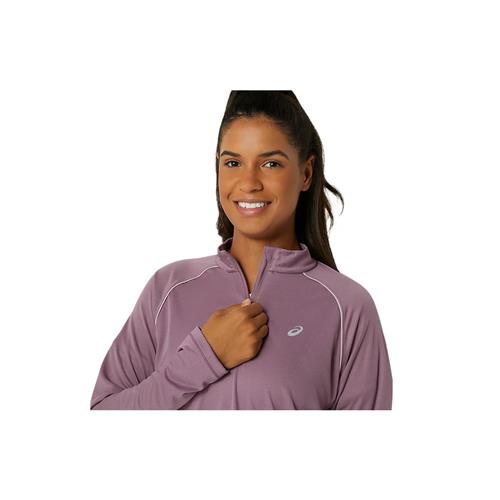 Asics Icon Long Sleeved 1/2 Zip (Dusty Mauve/Watershed Rose)