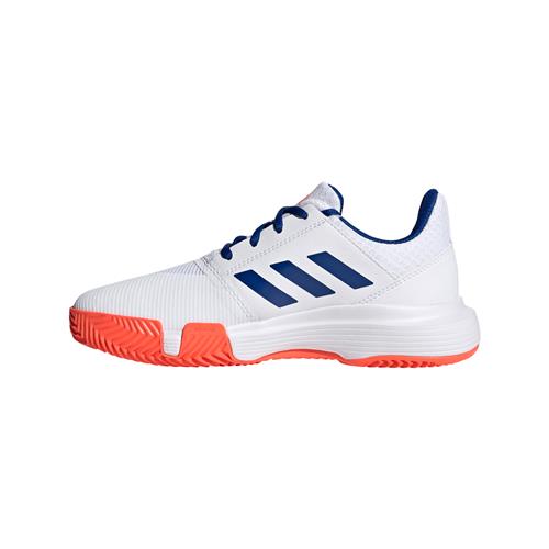 Adidas CourtJam xJ Junior Shoe (White/Red)