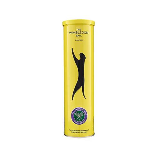 Slazenger Wimbledon 4 Ball Yellow Can