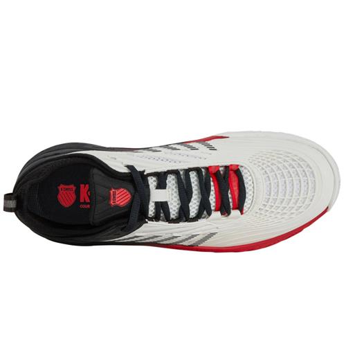 K-Swiss Hypercourt Supreme 2 AC Men's Tennis Shoes (Wht/Limo/Red)