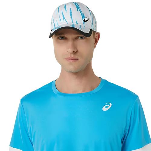 Asics Mens Court Short Sleeve Top (Digital Aqua/Brilliant White)
