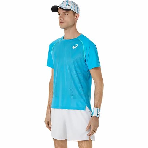 Asics Mens Match Actibreezer Short Sleeve Top (Digital Aqua)