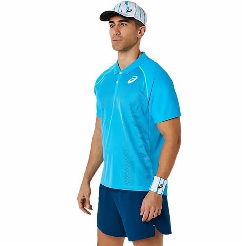 Asics Mens Match Actibreeze Polo Shirt (Digital Aqua)