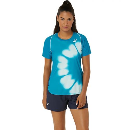 Asics Womens Game Short Sleeve Top (Teal Blue)