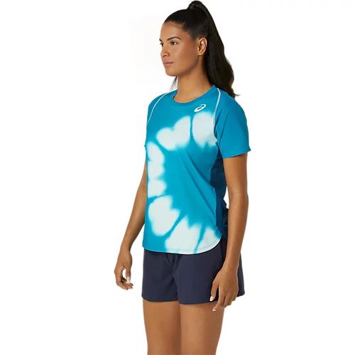 Asics Womens Game Short Sleeve Top (Teal Blue)