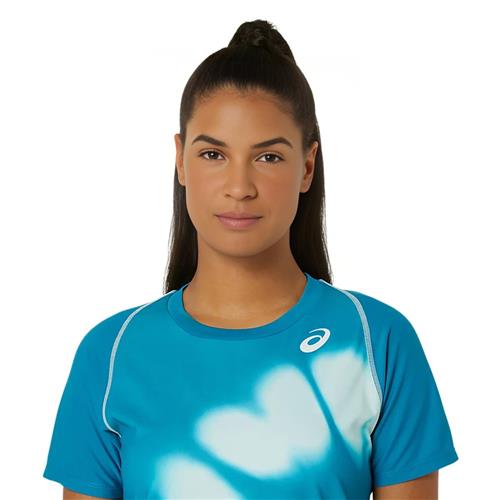 Asics Womens Game Short Sleeve Top (Teal Blue)