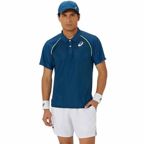 Asics Mens Match Actibreeze Polo Shirt (Mako Blue)