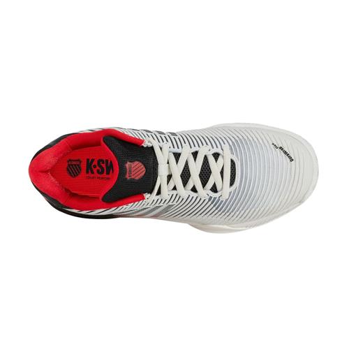 K-Swiss Hypercourt Express 2 AC Men's Tennis Shoes (WHT/LMO/RED)