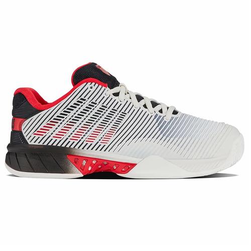 K-Swiss Hypercourt Express Wide (2E) AC Men's Tennis Shoes (Whi/Strlimo/Red)
