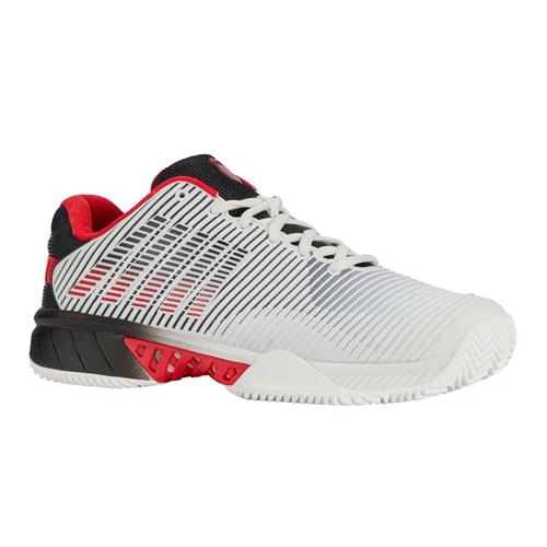 K-Swiss Hypercourt Express 2 HB Mens Tennis Shoes (WHT/LMO/RED)