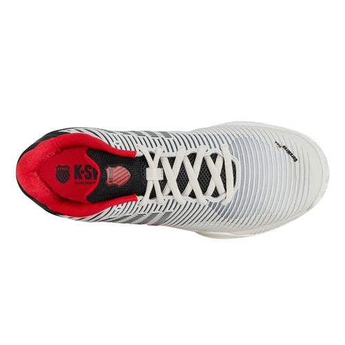 K-Swiss Hypercourt Express 2 HB Mens Tennis Shoes (WHT/LMO/RED)