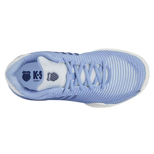 K-Swiss Hypercourt Express 2 Junior Tennis Shoes (White/Estate Blue)