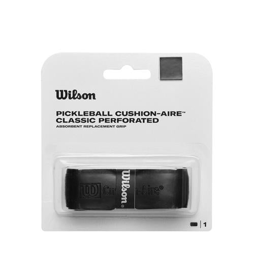 Wilson Pickleball Cushion-Aire Classic Perforated Absorbent Replacement Grip (Black)