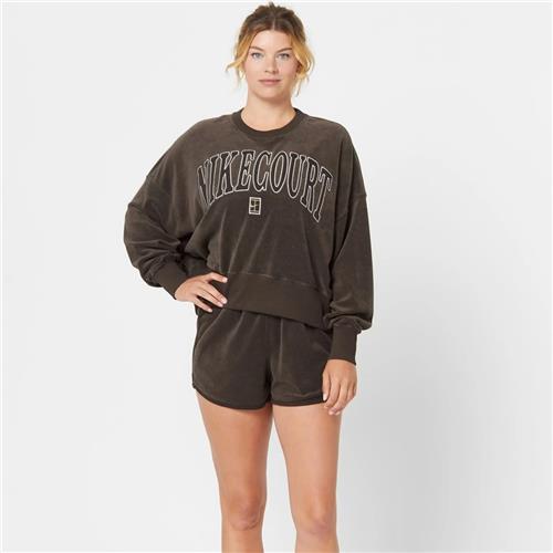 Nike Women's Heritage Fleece Crewneck (Baroque Brown/Velvet Brown)