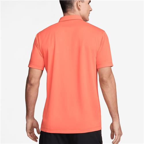 Nike Court Dri-Fit Mens Tennis Solid Polo (Light Wild Mango/Black)