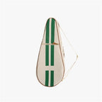 My Style Bags The Go-To Glamour Tennis Racquet Holder Natural with Green Stripes