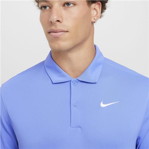 Nike Court Dri-Fit Mens Tennis Solid Polo (Royal Pulse/White)