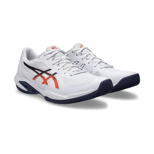 Asics Solution Swift FF Herringbone Men's Tennis Shoes (White /Nova Orange)