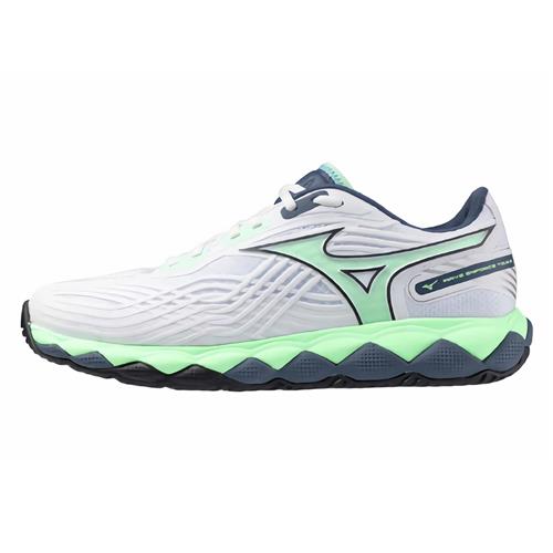 Mizuno Wave Enforce Tour 2 AC Mens Shoes (White/Neo Mint/Vintage Indigo)