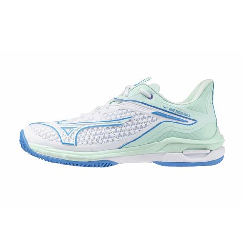 Mizuno Wave Exceed Tour 6 AC Womens Shoes (White/Frontier Blue/Bay)