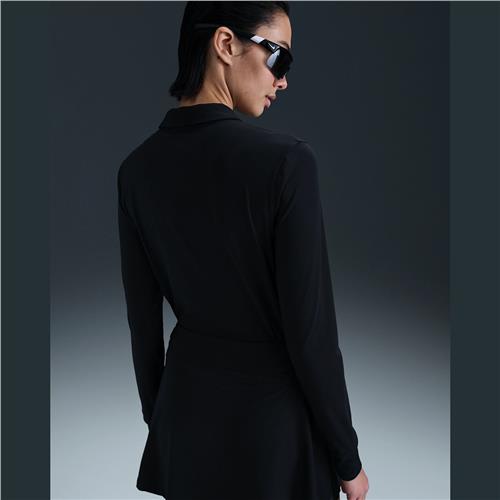 Nike Victory Women's Dri-Fit Long Sleeve Polo (Black)