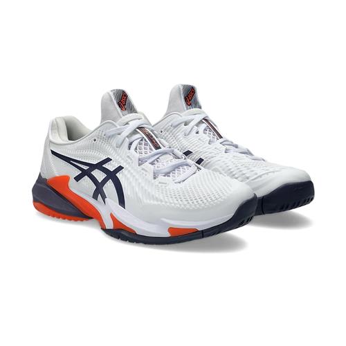 Asics Court FF 3 Hardcourt Men's Tennis Shoes (White/Greyish Purple)