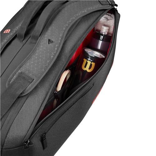 Wilson Clash V3 6 Pack Racquet Bag (Black/Infrared)