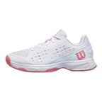 Wilson Rush Pro Junior L Tennis Shoes (White/Mauve)
