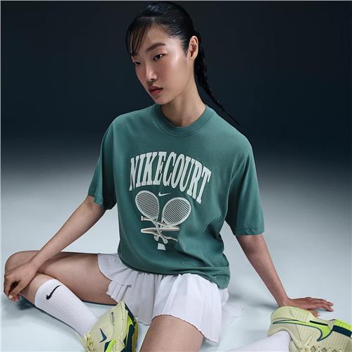 Nike Dri-Fit Slam Short Sleeve Womens Tee (Mineral Teal)