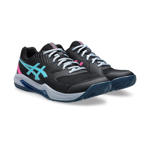 Asics Gel-Dedicate 8 Men's Padel Shoe (Black/Energy Aqua)