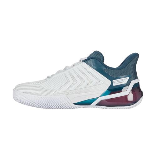 K-Swiss Ultra Shot 4 Clay Mens Tennis Shoes (White/Star Glazer/Neon Blaze/