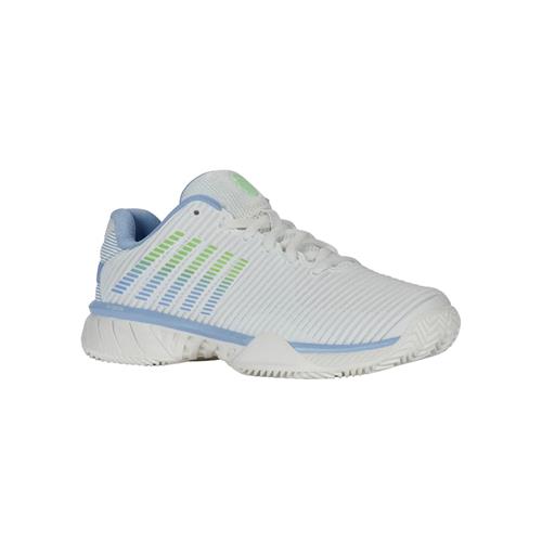 K-Swiss Hypercourt Express 2 CLAY Womens Shoes (Lucent White/Dutch Canal/Paradise Green)