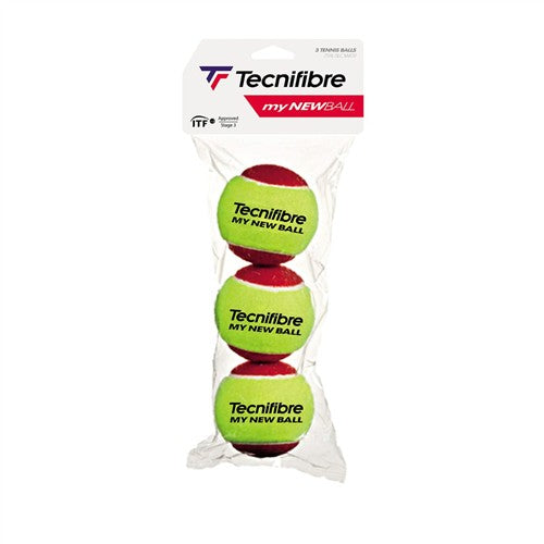 Tecnifibre My New Learning Balls, Bag of 3 Balls (red)
