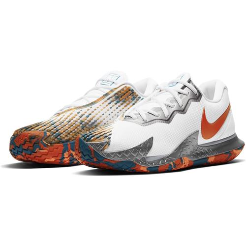 Nike Air Zoom Vapor Cage 4 HC Mens Shoe (White/Orange/Green Abyss)