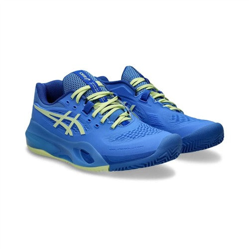 Asics Gel-Resolution X Herringbone Women's Tennis Shoes (Blue Coast/Huddle Yellow)