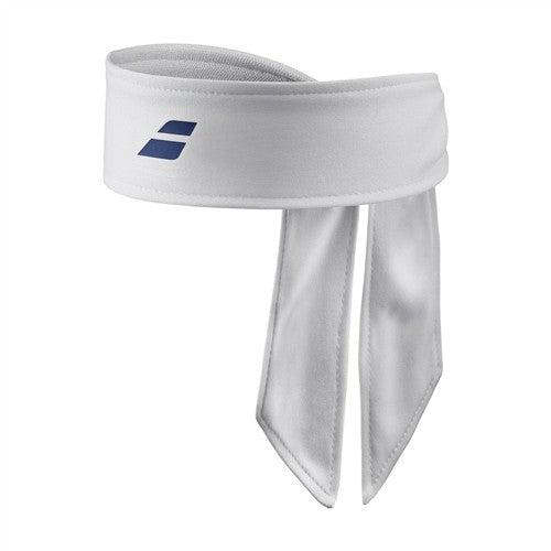 Babolat Tie Headband (White/Sodalite Blue)