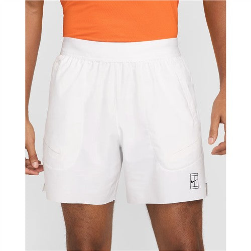 Nike Court Dri-Fit Advantage 6" Short (White/Black)