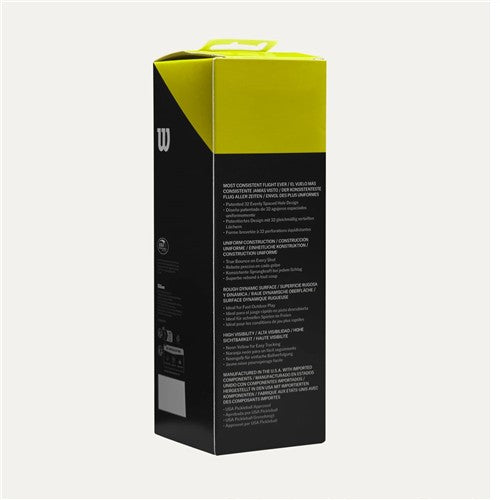 Wilson TRU 32 Pickleball Ball - 3 Pack (Yellow)